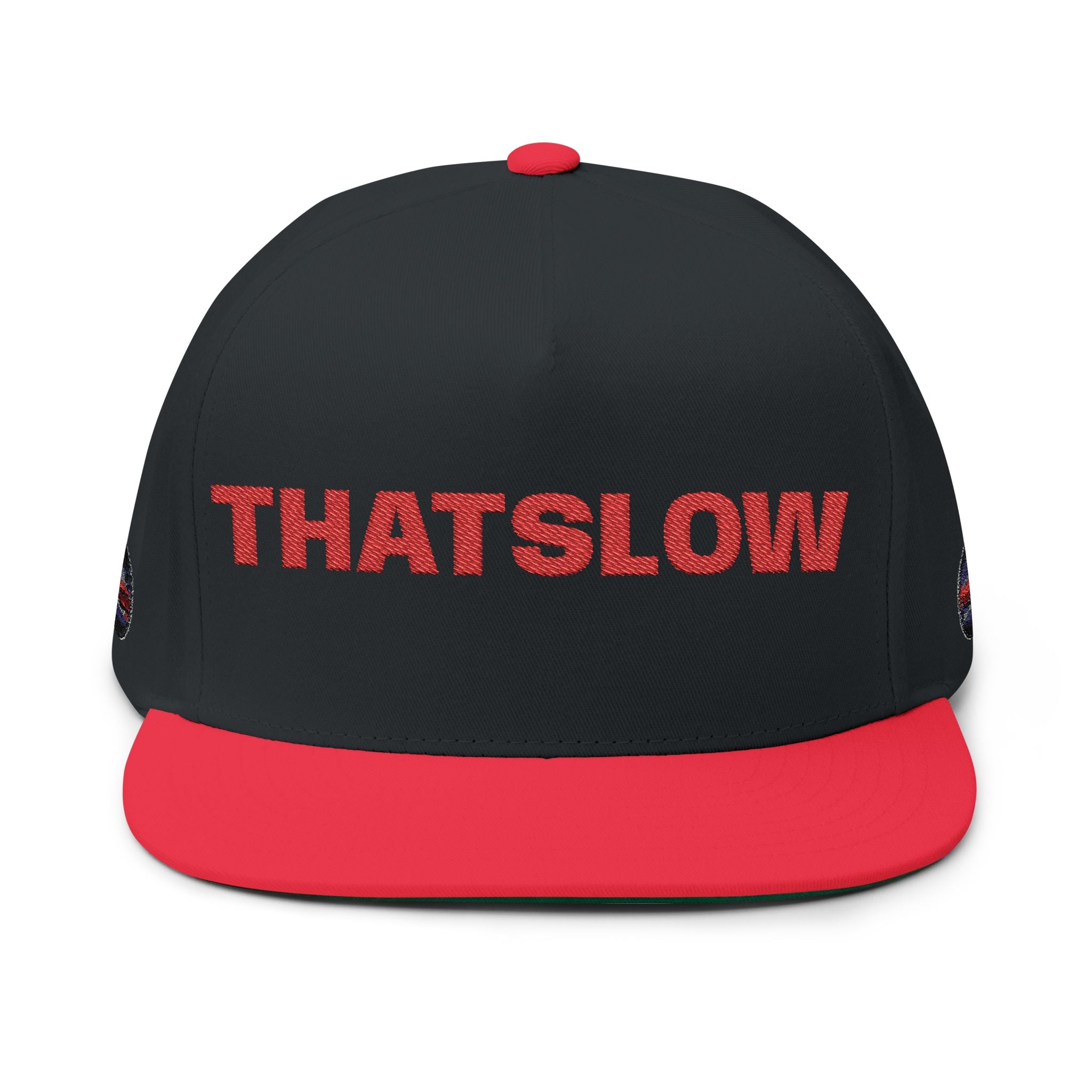 Flat Bill Cap - Embroidered "THATSLOW" Streetwear Snapback